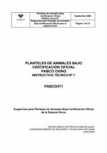 PLANTELES DE ANIMALES BAJO CERTIFICACIÓN