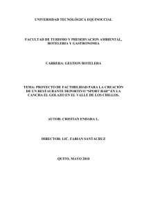 universidad tecnológica equinoccial facultad de turismo y