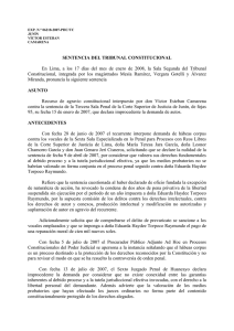 SENTENCIA DEL TRIBUNAL CONSTITUCIONAL En Lima, a los 17