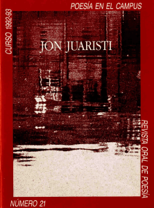 Jon Juaristi. Poesía en el Campus, 21 (curso 1992
