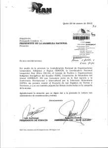 Ley de Tierras - Asamblea Nacional del Ecuador