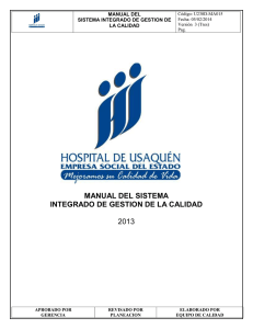 manual del sistema integrado de gestion de la calidad 2013