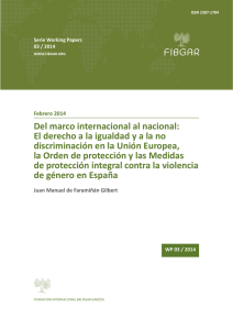 Del marco internacional al nacional: El derecho a la igualdad y a la