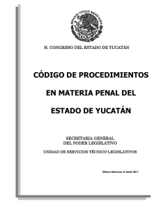 Código de Procedimientos en Materia Penal del Estado de Yucatán