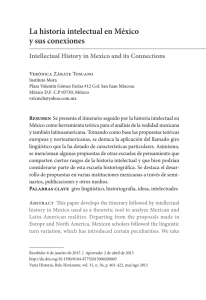 La historia intelectual en México y sus conexiones
