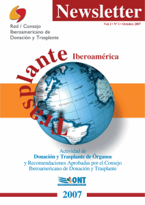 Newsletter RCIDT 2007 - Organización Nacional de Trasplantes