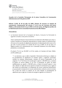 Acuerdo de la Comisión Permanente de la Junta Consultiva de
