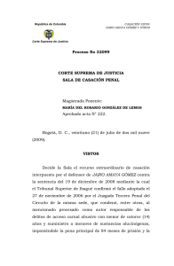 Proceso No 32099 CORTE SUPREMA DE JUSTICIA SALA DE