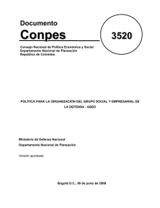 Documento Conpes 3520 - DNP Departamento Nacional de