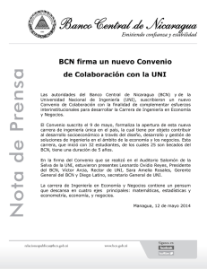 BCN firma un nuevo Convenio de Colaboración con la UNI