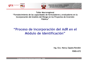 Proceso de incorporación del AdR en el Módulo de Identificación