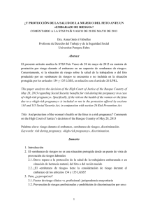 ¿y protección de la salud de la mujer o del feto ante un «embarazo de