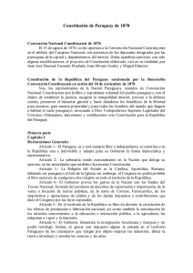 Constitución de Paraguay 1870 - Biblioteca Virtual Miguel de