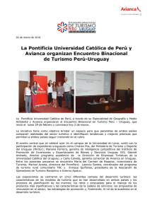 La Pontificia Universidad Católica de Perú y Avianca organizan