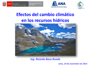 Efectos del cambio climático en los recursos hídricos