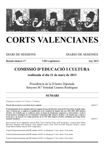 DSCCV 17 (Comissió d`Educació i Cultura)/ VIII