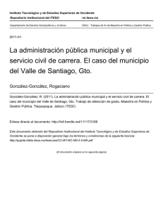 La administración pública municipal y el servicio civil de carrera. El