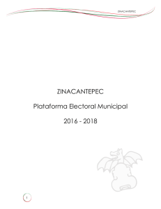ZINACANTEPEC Plataforma Electoral Municipal 2016