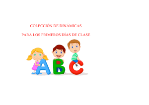 colección de dinámicas para los primeros días de clase