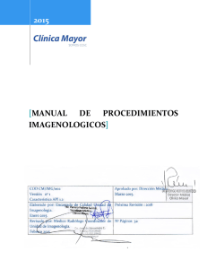 [manual de procedimientos imagenologicos] 2015