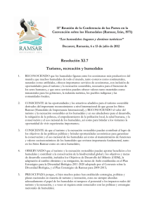 la Resolución - The Ramsar Convention on Wetlands