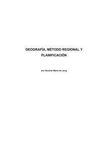 geografía, método regional y planificación