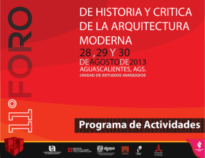 Programa de Actividades - Universidad Autónoma de Aguascalientes