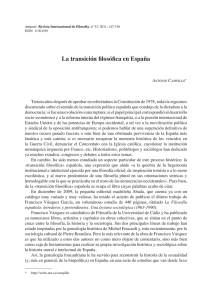 La transición filosófica en España