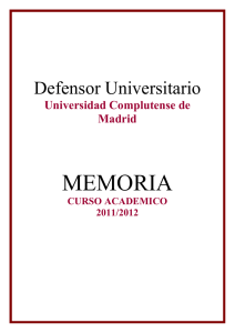 Defensor Universitario - Universidad Complutense de Madrid