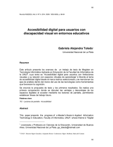 Accesibilidad digital para usuarios con discapacidad visual en