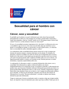 Sexualidad para el hombre con cáncer
