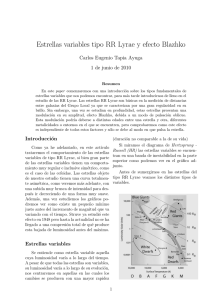 Estrellas variables tipo RR Lyrae y efecto Blazhko