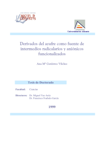 pdf Derivados del azufre como fuente de intermedios radicalarios y