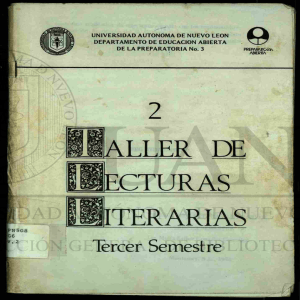 Taller de lecturas literarias - Universidad Autónoma de Nuevo León