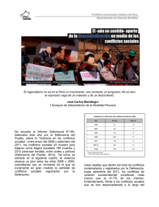 Descentralización y conflictos sociales Boletín Perú Debate N°3