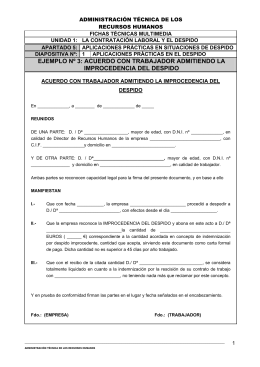 F-3 Carta de despido: faltas de puntualidad o de asistencia al