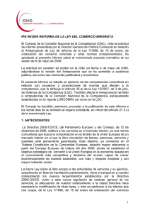 1 IPN 09/2009 REFORMA DE LA LEY DEL COMERCIO