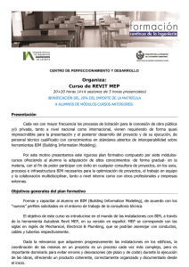 Organiza: Curso de REVIT MEP - Colegio Oficial de Ingenieros