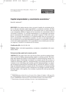 Capital emprendedor - Asociación española de ciencia regional