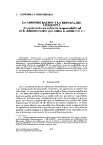 M.ª Zambonino Pulito. La Administración y la reparación ambiental