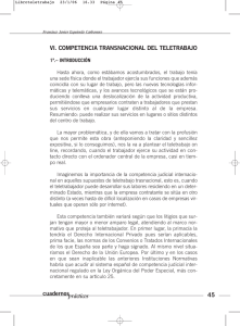 VI. COMPETENCIA TRANSNACIONAL DEL TELETRABAJO