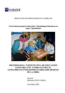 metodologia participativa de educacion sanitaria con