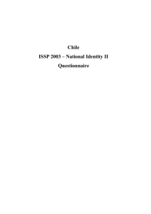 Chile ISSP 2003 – National Identity II Questionnaire