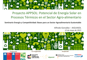 Proyecto APPSOL: Potencial de Energía Solar en Procesos