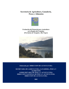 Evaluación del potencial para Acuicultura en la región del Comahue