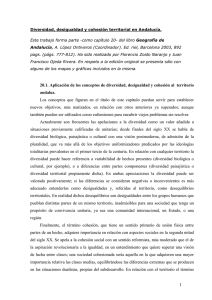 Diversidad, desigualdad y cohesión territorial en Andalucía