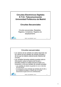 Circuitos Secuenciales Circuitos Electrónicos Digitales E.T.S.I.