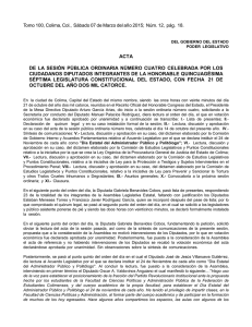 ACTA DE LA SESIÓN PÚBLICA ORDINARIA NÚMERO CUATRO