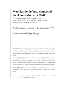 Medidas de defensa comercial en el contexto de la OMC