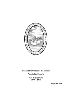 Universidad Autónoma del Carmen Facultad de Derecho Plan de